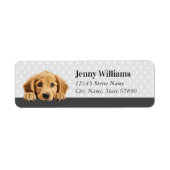 Golden Retriever Hond Retouradres Labels (Voorkant)