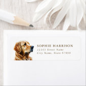 Golden Retriever Hond Retouradres Labels (Insitu)