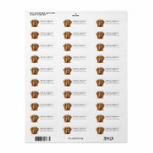 Golden Retriever Hond Retouradres Labels (Full Sheet)