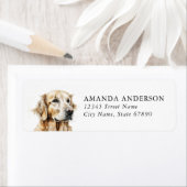 Golden Retriever-hond retouradreslabels Etiket (Insitu)