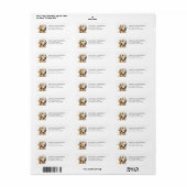Golden Retriever-hond retouradreslabels Etiket (Full Sheet)
