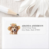 Golden Retriever-hond retouradreslabels Etiket (Insitu)