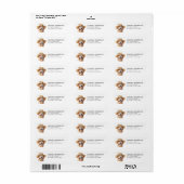 Golden Retriever-hond retouradreslabels Etiket (Full Sheet)