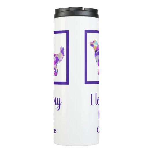 Golden Retriever Hond Silhouet PaarsPY&B Thermosbeker (Achterkant)