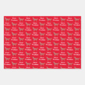 Golden Retriever Hond Silhouet Rood Merry Woofmas Inpakpapier Vel (Voorkant)
