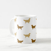 Golden Retriever hond Silhouetten Patroon Koffiemok (Voorkant links)