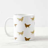 Golden Retriever hond Silhouetten Patroon Koffiemok (Links)