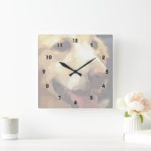 Golden Retriever hond Vierkante Klok (Huis)