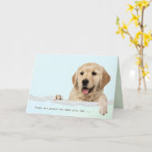 Golden Retriever hond voor vriendschap Kaart (Gele Bloem)
