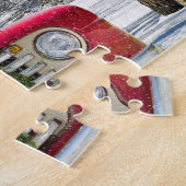 golden retriever honden in oude kerst truck legpuzzel (Zijkant)