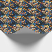 Golden Retriever Honden Pompoen Halloween Grappig Cadeaupapier (Hoek)