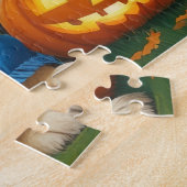 Golden Retriever Honden Pompoen Halloween Grappig Legpuzzel (Zijkant)