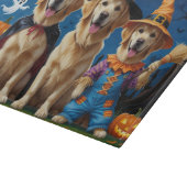 Golden Retriever Honden Pompoen Halloween Grappig Snijplank (Hoek)