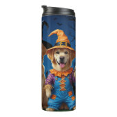 Golden Retriever Honden Pompoen Halloween Grappig Thermosbeker (Geroteerd rechts)