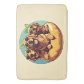 Golden Retriever Honden Zomer Zwembad Floaties Badmat (Voorkant Verticaal)