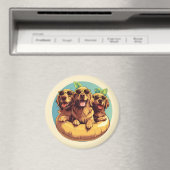 Golden Retriever Honden Zomer Zwembad Floaties Magneet (Insitu (Vaatwasser))