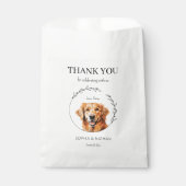 Golden Retriever Hondenbruiloft Dank u Favor Bag Bedankzakje (Voorkant)