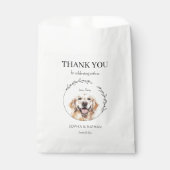 Golden Retriever Hondenbruiloft Dank u Favor Bag Bedankzakje (Voorkant)