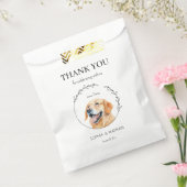 Golden Retriever Hondenbruiloft Dank u Favor Bag Bedankzakje (Gezegeld)