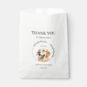 Golden Retriever Hondenbruiloft Dank u Favor Bag Bedankzakje (Voorkant)