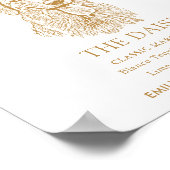 Golden Retriever Hondenbruiloft Handtekening Drink Poster (Hoek)