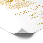 Golden Retriever Hondenbruiloft Handtekening Drink Poster (Hoek)