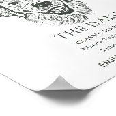 Golden Retriever Hondenbruiloft Handtekening Drink Poster (Hoek)