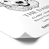 Golden Retriever Hondenbruiloft Handtekening Drink Poster (Hoek)