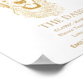 Golden Retriever Hondenbruiloft Handtekening Drink Poster (Hoek)