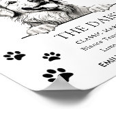 Golden Retriever Hondenbruiloft Handtekening Drink Poster (Hoek)