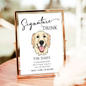 Golden Retriever Hondenbruiloft Handtekening Drink Poster