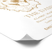 Golden Retriever Hondenbruiloft Handtekening Drink Poster (Hoek)