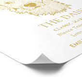 Golden Retriever Hondenbruiloft Handtekening Drink Poster (Hoek)