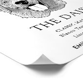 Golden Retriever Hondenbruiloft Handtekening Drink Poster (Hoek)