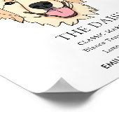 Golden Retriever Hondenbruiloft Handtekening Drink Poster (Hoek)