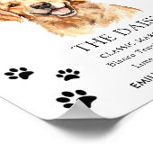 Golden Retriever Hondenbruiloft Handtekening Drink Poster (Hoek)