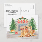 Golden Retriever Hondenliefhebber kerst Feestdagenkaart (Voorkant / Achterkant)