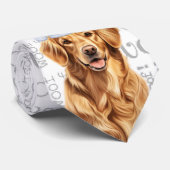 Golden Retriever Hondenliefhebber met kerstmis Stropdas (Opgerold)