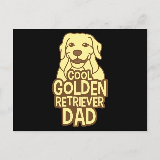Golden Retriever Hondenliefhebber Papa vaderdag Briefkaart (Voorkant)