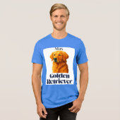 Golden Retriever, Hondenliefhebber, Pet Portrait,  Tri-Blend Shirt (Voorkant volledig)