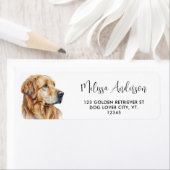 Golden Retriever Hondenliefhebber Pet Return Addre Etiket (Insitu)