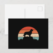 Golden Retriever Hondenliefhebber Retro Sunset Aankondigingskaart (Voorkant / Achterkant)