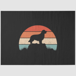 Golden Retriever Hondenliefhebber Retro Sunset Tissuepapier