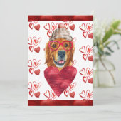 Golden Retriever Hondenliefhebber Valentijn Gift Feestdagenkaart (Staand voorkant)