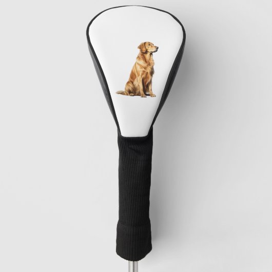Golden Retriever Hondenportret - Majestic Pet Illu Golfheadcover (Voorkant)