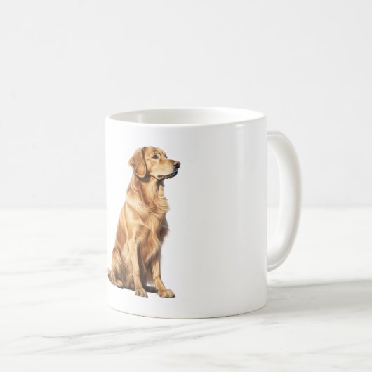 Golden Retriever Hondenportret - Majestic Pet Illu Koffiemok (Voorkant rechts)