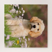 Golden Retriever-hondenpuppy een schattige Goldie Legpuzzel (Horizontaal)
