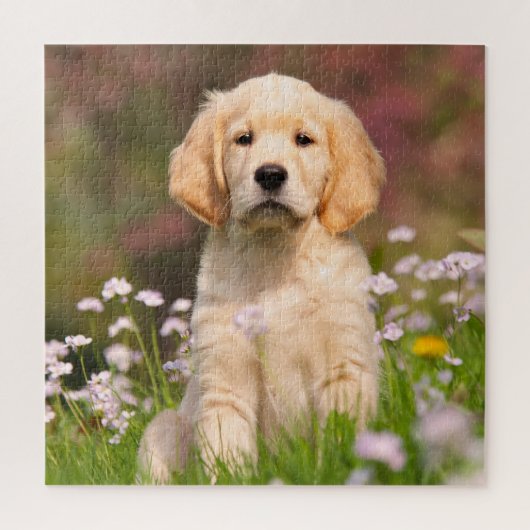 Golden Retriever-hondenpuppy een schattige Goldie Legpuzzel (Verticaal)