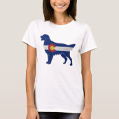 Golden Retriever Hondenras Colorado Flag T-shirt (Voorkant)
