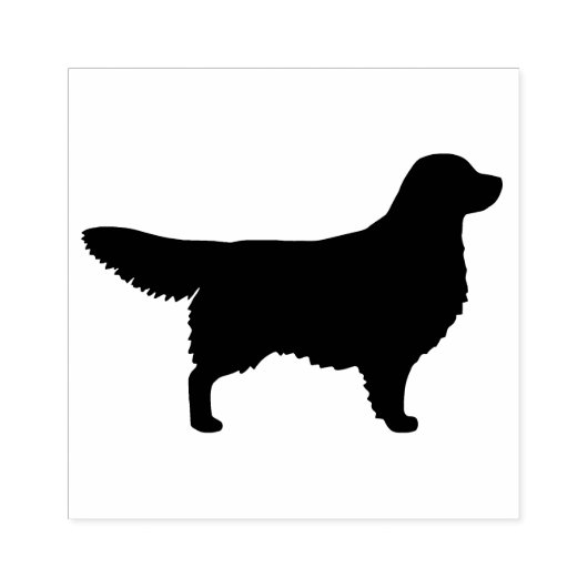 Golden Retriever Hondenras Silhouette Rubberstempel (Afrduk)